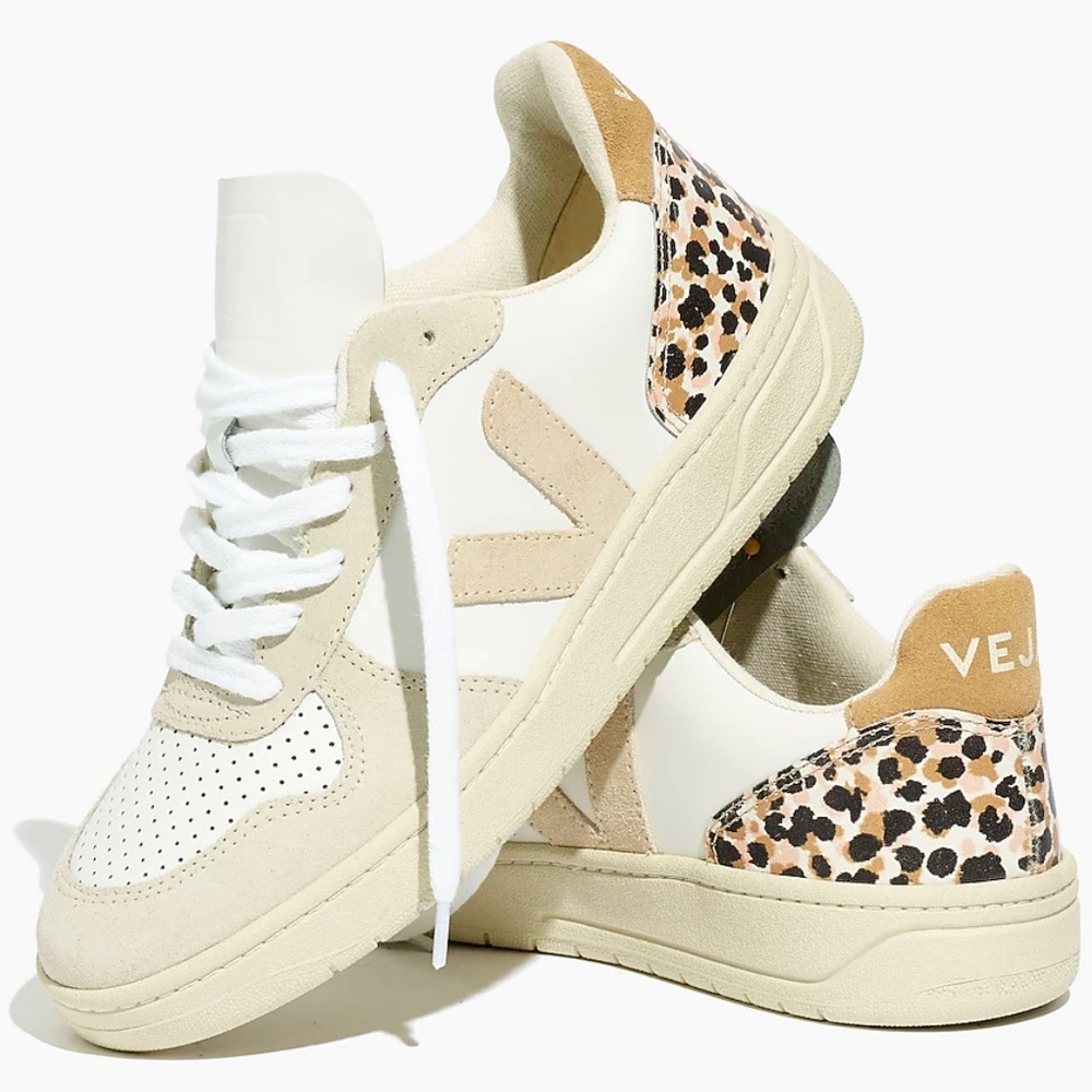 Madewell x Veja™ V-10 Sneakers in Animal Print Leather